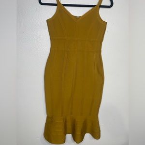 Mustard bandage dress